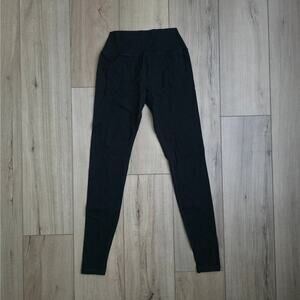 Alphalete High Rise Dip Back 7/8 Black Activewear Leggings Women Sz XS